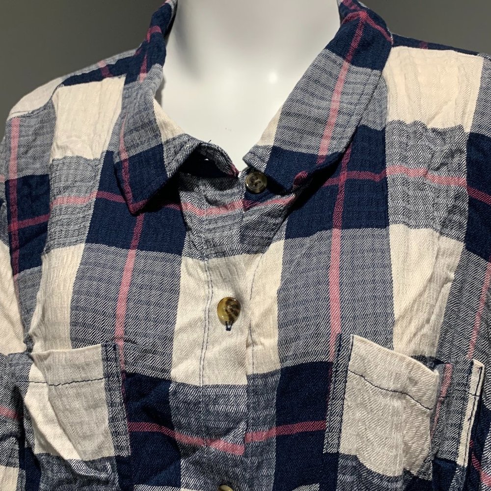 Studio Park x Courtney Khondabi Spring Plaid Button Front Shirt
